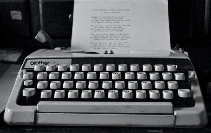 grayscale photography of Brother typewriter